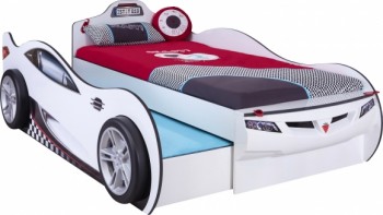 CARBED Кровать-машина Coupe с выдвижной кроватью White 20.03.1310.00 в Подгорном - podgornyj.mebel54.com | фото