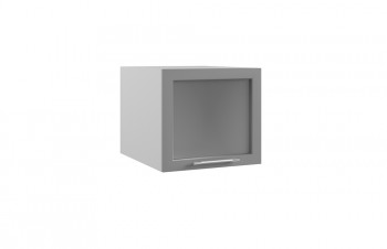 Гарда ГВПГС 500 шкаф верхний горизонтальный глубокий со стеклом высокий (Белый/корпус Серый) в Подгорном - podgornyj.mebel54.com | фото