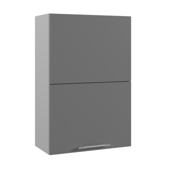 Гарда ВПГПМ 600 шкаф верхний высокий Blum Aventos (Белый Эмалит/корпус Серый) в Подгорном - podgornyj.mebel54.com | фото