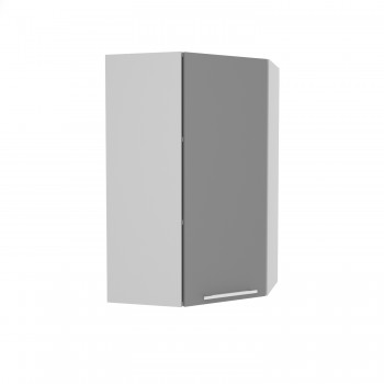 Гарда ВПУ 550 шкаф верхний угловой высокий (Белый Эмалит/корпус Серый) в Подгорном - podgornyj.mebel54.com | фото