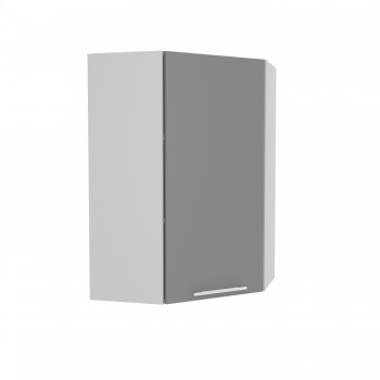 Гарда ВПУ 600 шкаф верхний угловой высокий (Белый Эмалит/корпус Серый) в Подгорном - podgornyj.mebel54.com | фото
