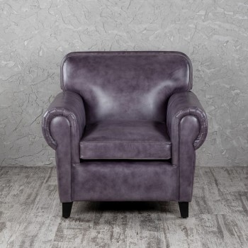 Кресло кожаное Элегант (Фиолетовый) в Подгорном - podgornyj.mebel54.com | фото