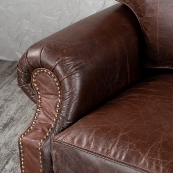 Кресло кожаное Лофт Аристократ (ширина 1100 мм) в Подгорном - podgornyj.mebel54.com | фото
