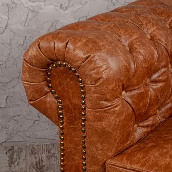 Кресло кожаное Лофт Честер (кожа буйвола) в Подгорном - podgornyj.mebel54.com | фото