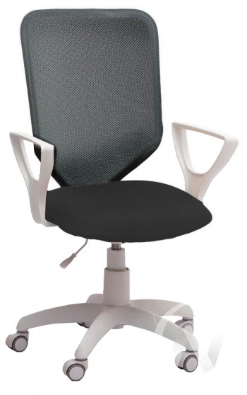 Кресло компьютерное Элегия S (белый/ткань сетка темно-серая) в Подгорном - podgornyj.mebel54.com | фото