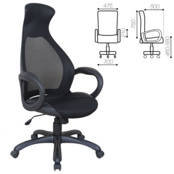 Кресло офисное BRABIX Genesis EX-517 (черное) в Подгорном - podgornyj.mebel54.com | фото