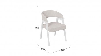 Кресло «Техас 1» (Белый матовый/Шенилл Estetica Vanille №220) в Подгорном - podgornyj.mebel54.com | фото