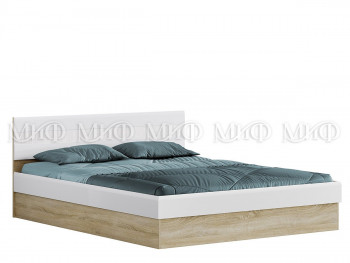 Кровать 1,4 спальня Фортуна (Дуб сонома/белый глянец) в Подгорном - podgornyj.mebel54.com | фото