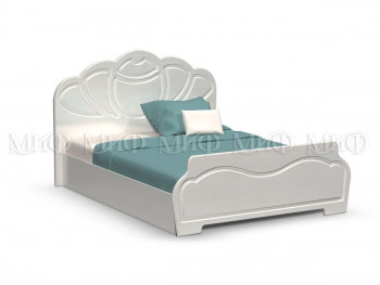 Кровать 1,4м Гармония (Белый/Белый глянец) в Подгорном - podgornyj.mebel54.com | фото
