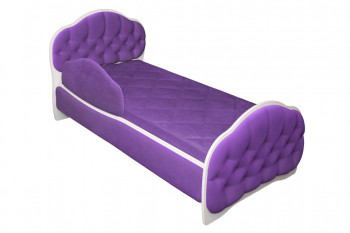 Кровать 160 Гармония 32 Фиолетовый (мягкий бортик) в Подгорном - podgornyj.mebel54.com | фото