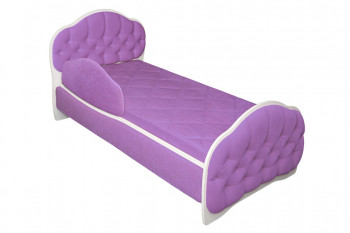 Кровать 160 Гармония 67 Светло-фиолетовый (мягкий бортик) в Подгорном - podgornyj.mebel54.com | фото