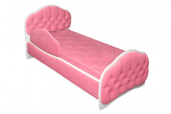 Кровать 170 Гармония 89 Розовый (мягкий бортик) в Подгорном - podgornyj.mebel54.com | фото