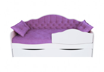 Кровать 170 серии Иллюзия Лайт 1 ящик 32 Фиолетовый (подушки) в Подгорном - podgornyj.mebel54.com | фото