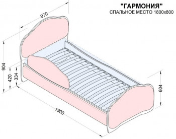 Кровать 180 Гармония 08 Шоколад (мягкий бортик) в Подгорном - podgornyj.mebel54.com | фото