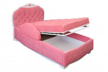 Кровать 190 Гармония Lux 32 Фиолетовый (мягкий бортик) в Подгорном - podgornyj.mebel54.com | фото