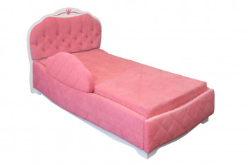 Кровать 190 Гармония Lux 36 Розовый (мягкий бортик) в Подгорном - podgornyj.mebel54.com | фото