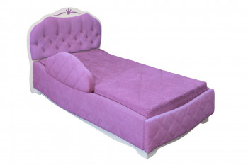 Кровать 190 Гармония Lux 67 Светло-фиолетовый (мягкий бортик) в Подгорном - podgornyj.mebel54.com | фото