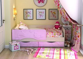 Кровать Алиса КР-812 1,6 Белфорд/Розовый металлик в Подгорном - podgornyj.mebel54.com | фото