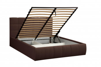 Кровать "Диана" ш. 1600 (Н=1010мм) (жаккард шоколад) в Подгорном - podgornyj.mebel54.com | фото