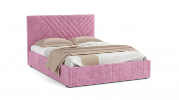 Кровать Гамма ш. 1400 (без основания для хранения) (велюр тенерифе розовый) в Подгорном - podgornyj.mebel54.com | фото