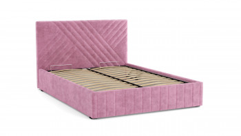 Кровать Гамма ш. 1400 (без основания для хранения) (велюр тенерифе розовый) в Подгорном - podgornyj.mebel54.com | фото