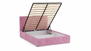 Кровать Гамма ш. 1400 (с основанием для хранения) (велюр тенерифе розовый) в Подгорном - podgornyj.mebel54.com | фото
