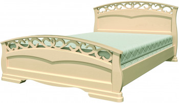 Кровать Грация-1 из массива сосны 1600*2000 Белый античный в Подгорном - podgornyj.mebel54.com | фото