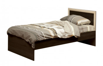 Кровать одинарная 21.55 (шир. 900) с настилом (венге/профиль дуб линдберг)/осн. в Подгорном - podgornyj.mebel54.com | фото