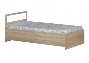 Кровать одинарная 900-2 без матраса (прямые спинки) Дуб Сонома в Подгорном - podgornyj.mebel54.com | фото