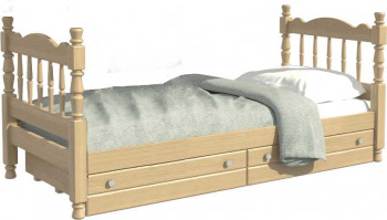 Кровать одинарная Аленка из массива сосны 800*1890 Сосна в Подгорном - podgornyj.mebel54.com | фото