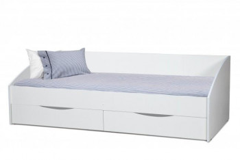 Кровать одинарная "Фея - 3" (симметричная) New/(белый / белый / ДВПО: белый) в Подгорном - podgornyj.mebel54.com | фото