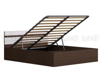 Кровать с подъемным механизмом Нэнси 1,4м (Венге/белый глянец) в Подгорном - podgornyj.mebel54.com | фото