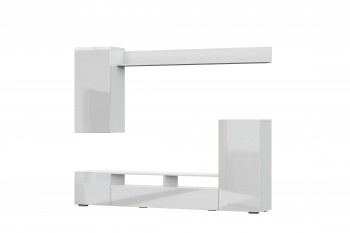 Мебель для гостиной МГС 4 (Белый/Белый глянец) в Подгорном - podgornyj.mebel54.com | фото
