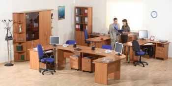 Мебель для персонала Альфа 61 Ольха в Подгорном - podgornyj.mebel54.com | фото
