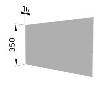 Панель торцевая (для шкафа горизонтального глубокого) ГПГ Ройс (Белый софт) в Подгорном - podgornyj.mebel54.com | фото