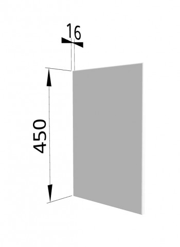 Панель торцевая (для шкафа горизонтального высокого) ВПГ Ройс (Белый софт) в Подгорном - podgornyj.mebel54.com | фото