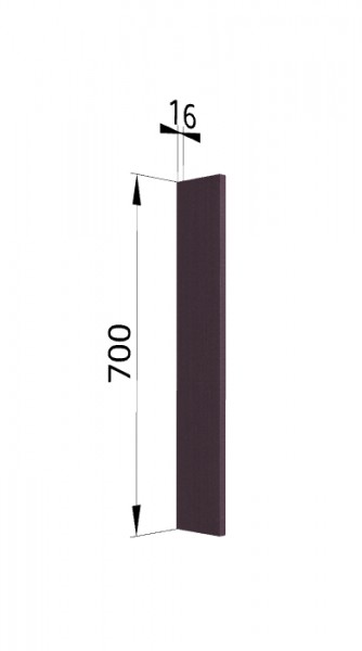 Панель торцевая (для шкафа торцевого верхнего) ПТ 400 Тито, Гарда (Пурпур) в Подгорном - podgornyj.mebel54.com | фото