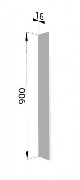 Панель торцевая (для шкафа верхнего торцевого высокого) ВПТ 400 Капри (Липа белый) в Подгорном - podgornyj.mebel54.com | фото