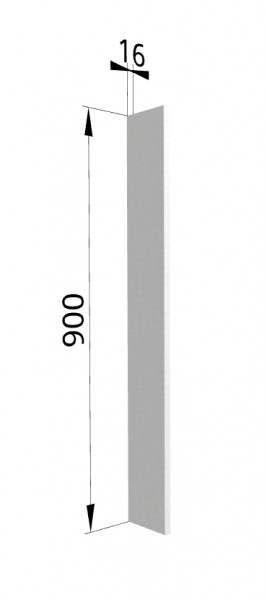 Панель торцевая (для шкафа верхнего торцевого высокого) ВПТ 400 Ройс (Графит софт) в Подгорном - podgornyj.mebel54.com | фото