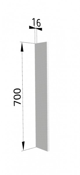 Панель торцевая (для шкафа верхнего торцевого высотой 700 мм) ПТ 400 Мелисса (Бежевый скин) в Подгорном - podgornyj.mebel54.com | фото