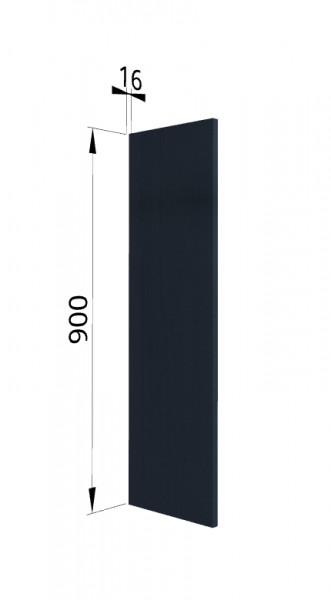 Панель торцевая (для шкафа верхнего высокого) ВП Тито, Гарда (Индиго) в Подгорном - podgornyj.mebel54.com | фото