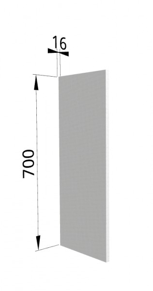 Панель торцевая (для шкафа верхнего высотой 700 мм) П Мелисса (Бежевый скин) в Подгорном - podgornyj.mebel54.com | фото