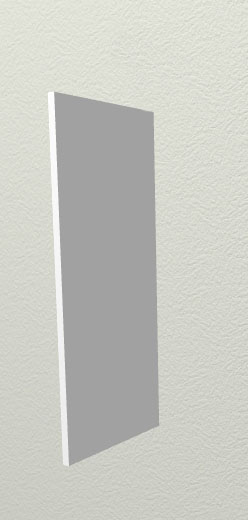 Панель торцевая П Капля (для шкафа верхнего) Белый в Подгорном - podgornyj.mebel54.com | фото