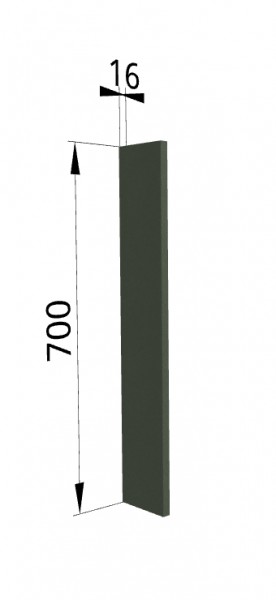 Панель торцевая ПТ 400 Квадро (для шкафа торцевого верхнего) Оливково-зеленый в Подгорном - podgornyj.mebel54.com | фото