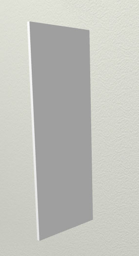 Панель торцевая ВП Капля (для шкафа верхнего высокого) Белый в Подгорном - podgornyj.mebel54.com | фото