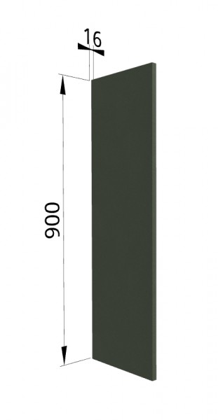 Панель торцевая ВП Квадро (для шкафа верхнего высокого) Оливково-зеленый в Подгорном - podgornyj.mebel54.com | фото