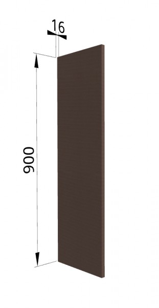 Панель торцевая ВП Квадро (для шкафа верхнего высокого) Шоколад кожа в Подгорном - podgornyj.mebel54.com | фото