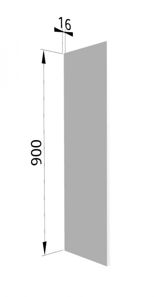 Панель торцевая ВП Ройс (для шкафа верхнего высокого) Белый софт в Подгорном - podgornyj.mebel54.com | фото