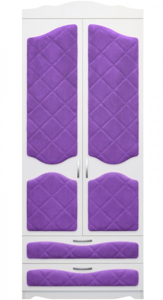 Шкаф 2-х створчатый с ящиками серии Иллюзия 32 Фиолетовый в Подгорном - podgornyj.mebel54.com | фото