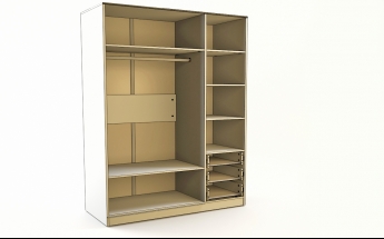 Шкаф 3-х створчатый с ящиками Бэлла (Выбеленное дерево/Белый) в Подгорном - podgornyj.mebel54.com | фото